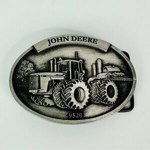 John Deere Pewter Belt Buckle 9520 Tractor 2001